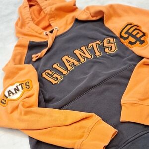 Majestic San Francisco Giants Baseball Black Orange Hoodie‎ AS IS Sz M